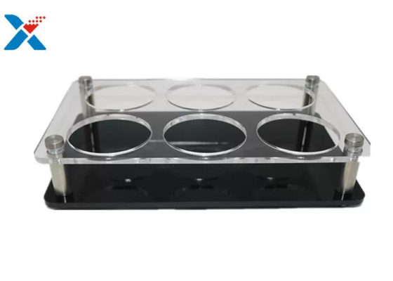 شراء 2mm الاكريليك ورقة شبكي شفافة 6 ثقوب تقف حامل الكأس online manufacture